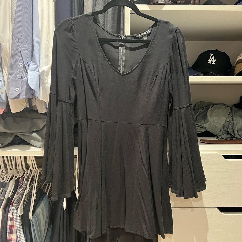 Express black dress with full sleeves size 2